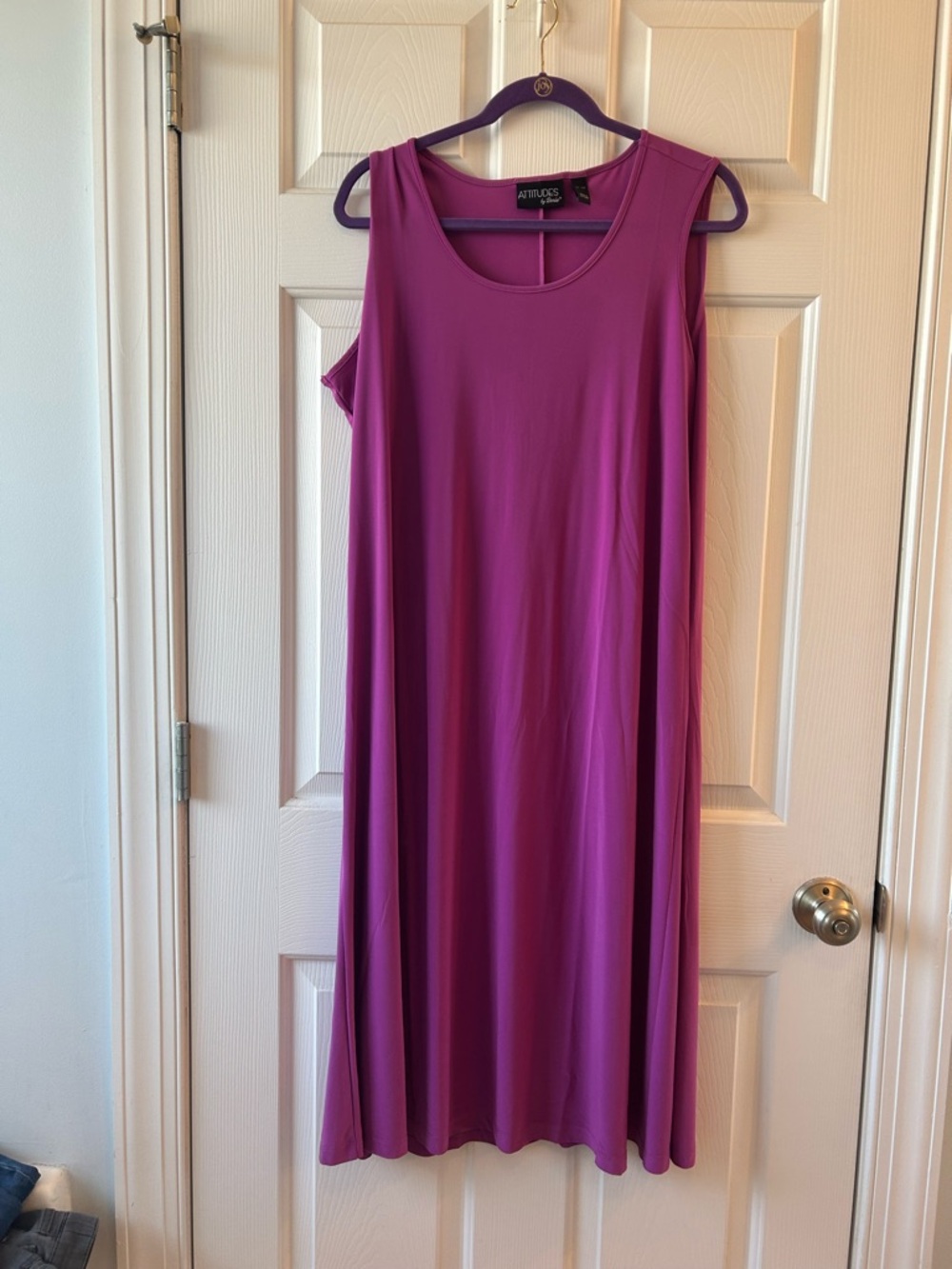 Attitudes by Renee Sleeveless Maxi Dress in Magenta